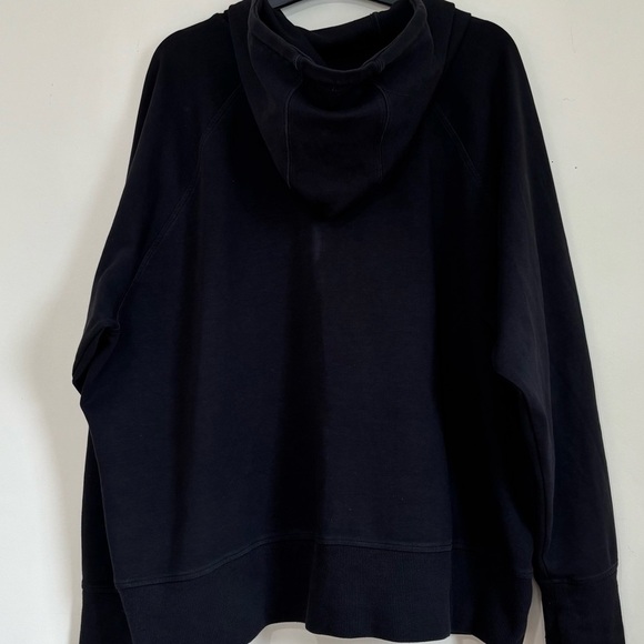 OLD NAVY BLACK Zip Up Long Sleeve Soft Slouchy Dynamic Fleece Hybrid Hoodie XXL - Picture 7 of 16